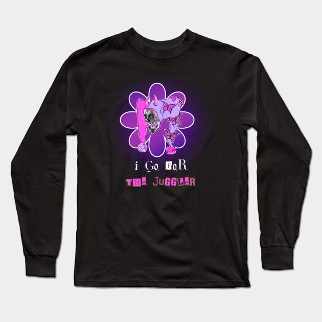 I Go For the Juggler Pastel Goth Clown Long Sleeve T-Shirt by SpiralBalloon